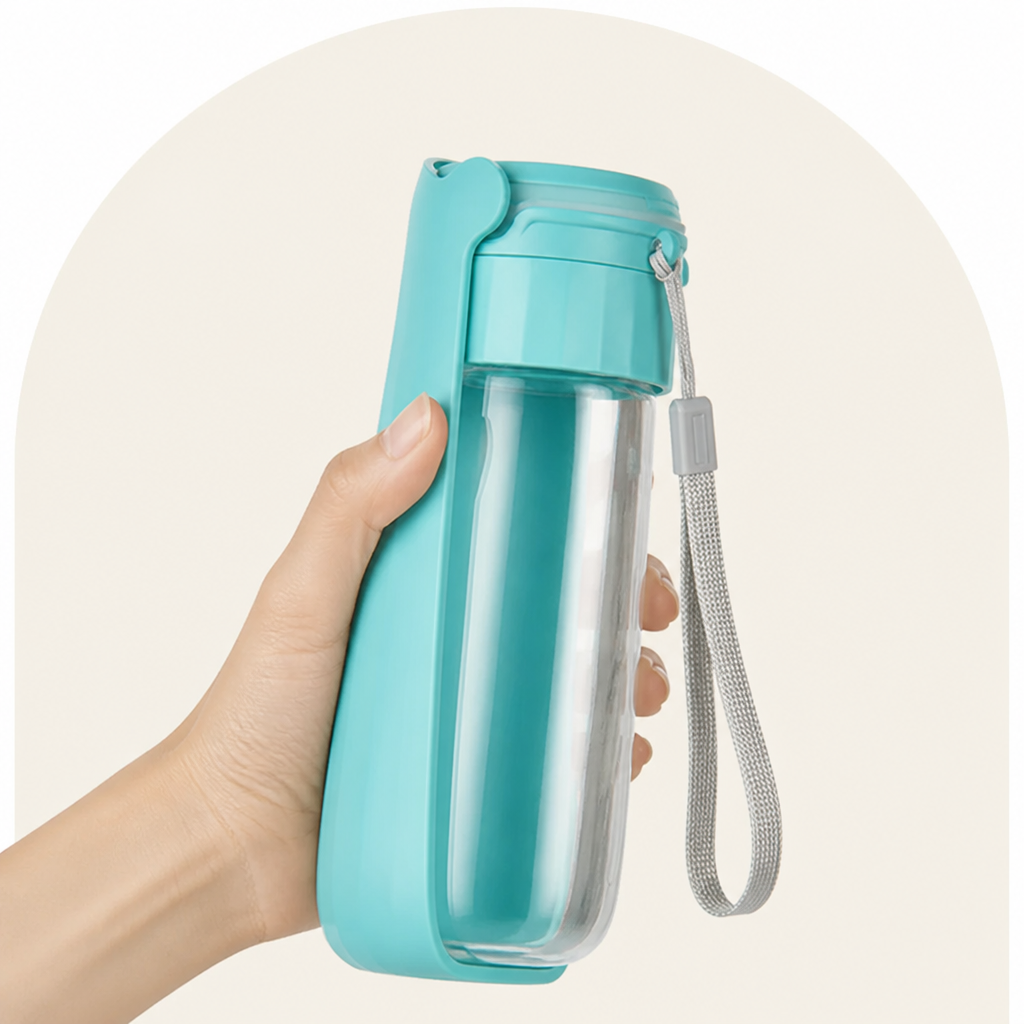 DogBedHouse Leak-Proof & Foldable Pet Water Bottle (18.6 fl oz)