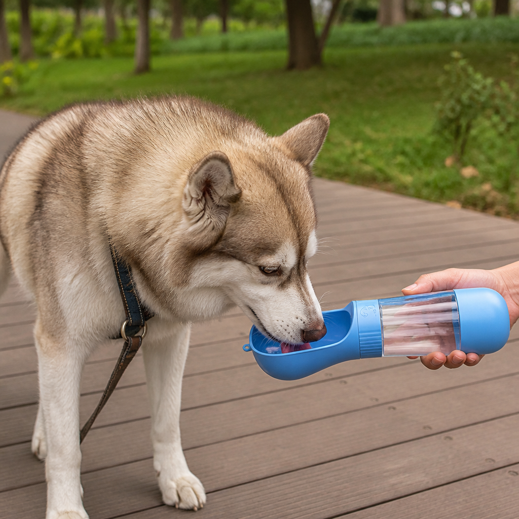 DogBedHouse Leak-Proof & Lightweight Dog Water Bottle (Food & Water Combo)