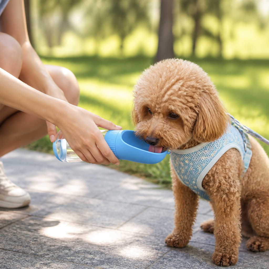DogBedHouse Leak-Proof & Lightweight Dog Water Bottle (Food & Water Combo)
