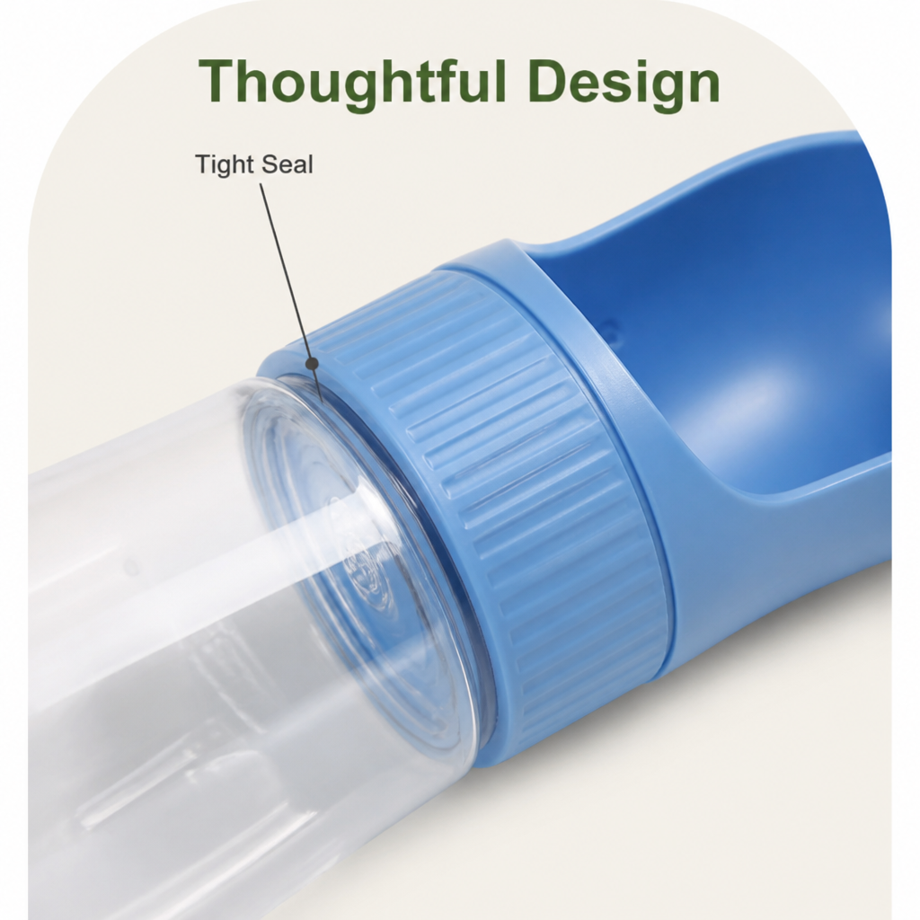 DogBedHouse Leak-Proof & Lightweight Dog Water Bottle (Food & Water Combo)