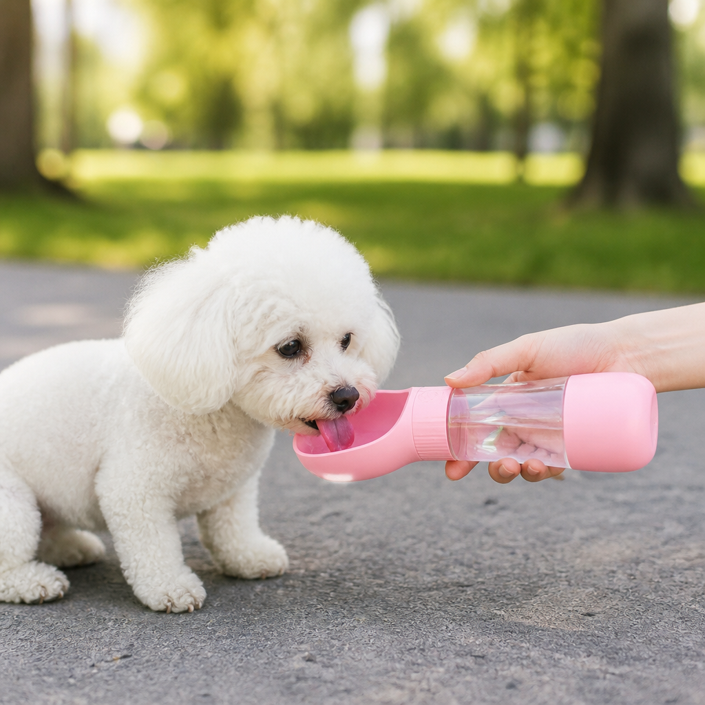 DogBedHouse Leak-Proof & Lightweight Dog Water Bottle (Food & Water Combo)