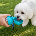 DogBedHouse Leak-Proof Stainless Steel Dog Water Bottle (Removable Bowl)