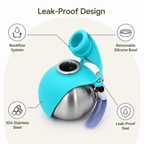 DogBedHouse Leak-Proof Stainless Steel Dog Water Bottle (Removable Bowl)