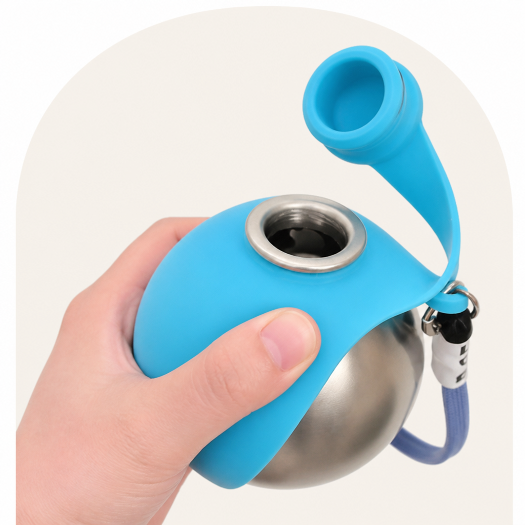 DogBedHouse Leak-Proof Stainless Steel Dog Water Bottle (Removable Bowl)