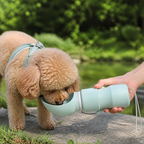 DogBedHouse Leakproof Foldable Food-Grade Silicone Dog Water Bottle
