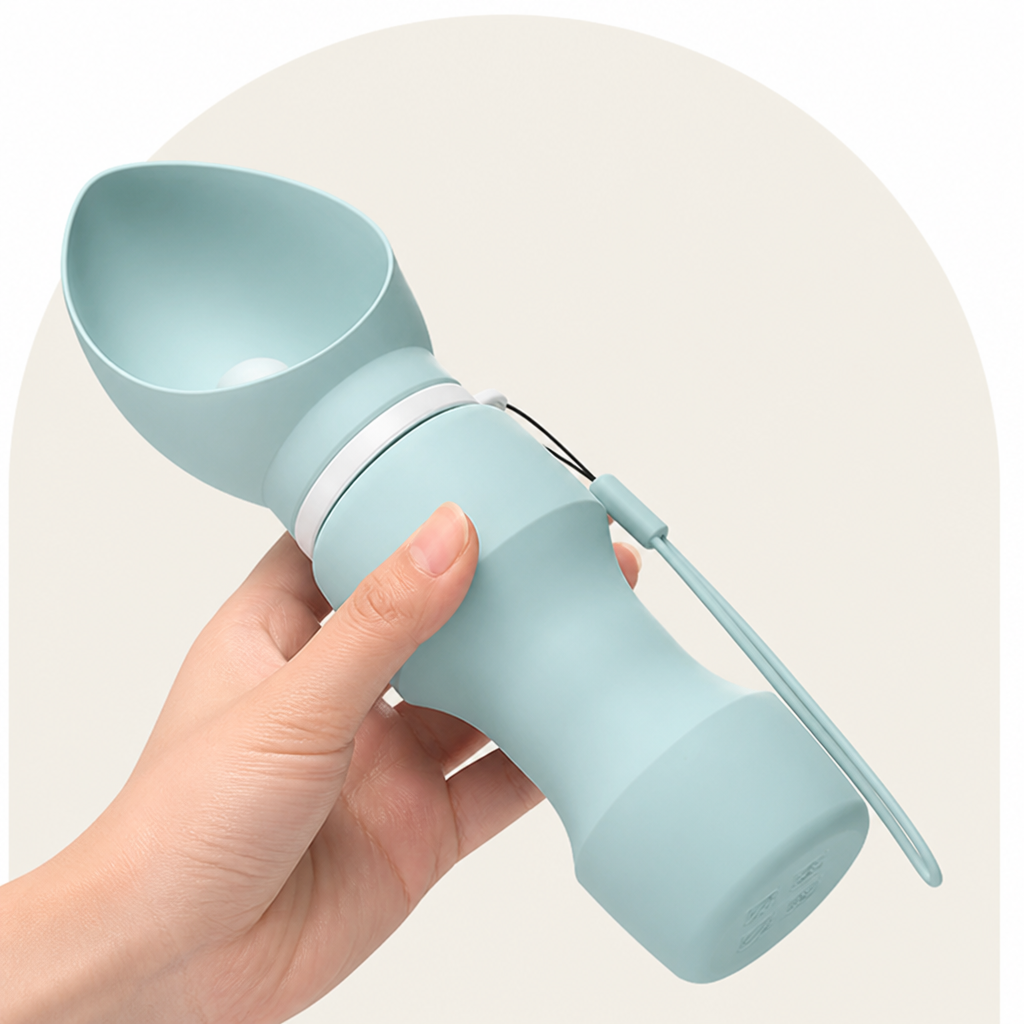 DogBedHouse Leakproof Foldable Food-Grade Silicone Dog Water Bottle