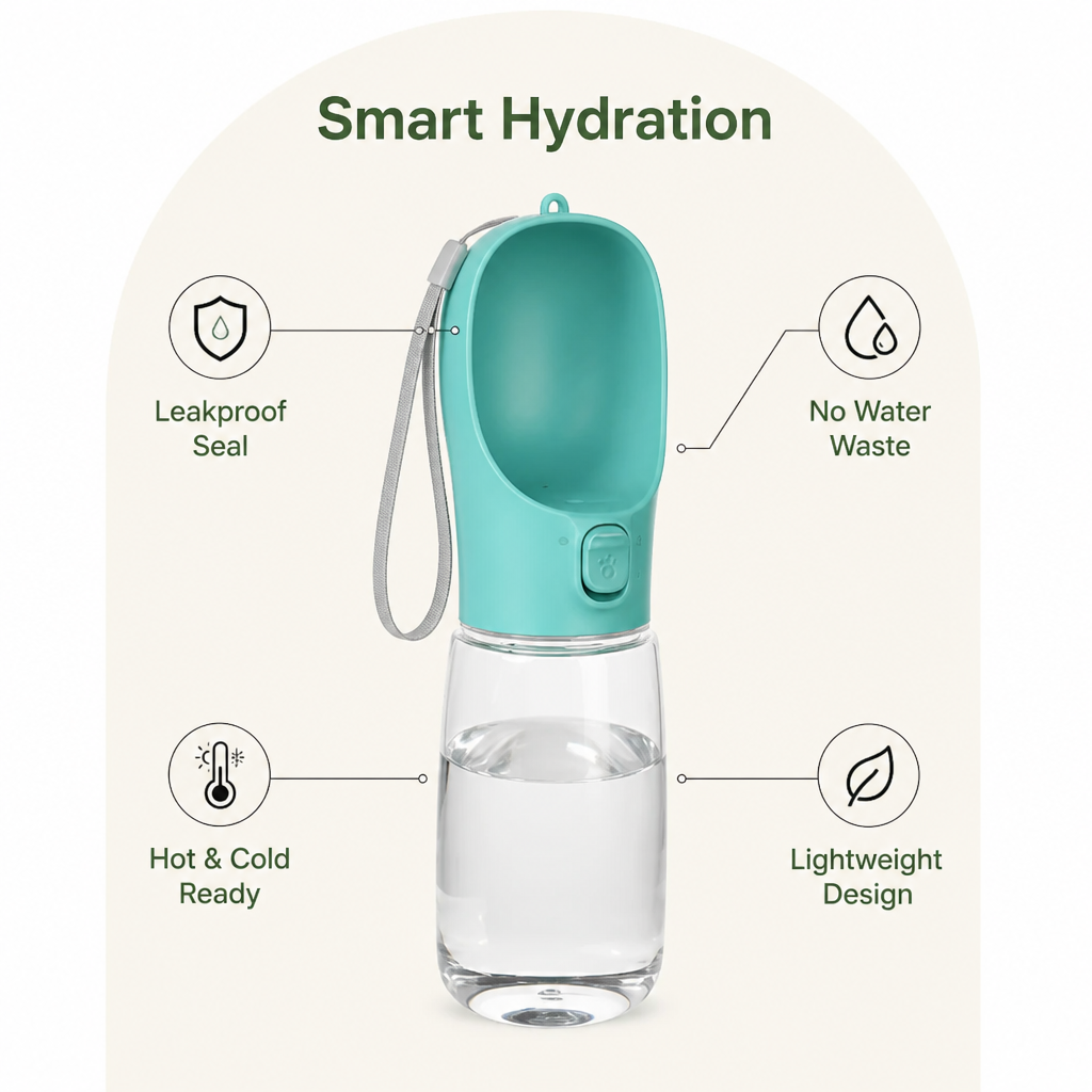 DogBedHouse Leakproof & Water-Saving Travel Water Bottle