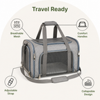 DogBedHouse Lightweight Collapsible Mesh Pet Carrier (Adjustable Strap)