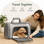 DogBedHouse Lightweight Collapsible Mesh Pet Carrier (Adjustable Strap)