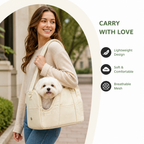 DogBedHouse Lightweight Cotton & Breathable Mesh Pet Carrier