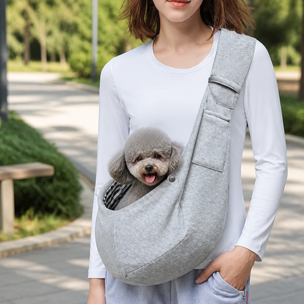 DogBedHouse Lightweight Cotton Crossbody Sling Carrier