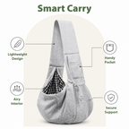 DogBedHouse Lightweight Cotton Crossbody Sling Carrier