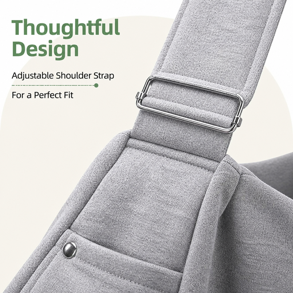 DogBedHouse Lightweight Cotton Crossbody Sling Carrier