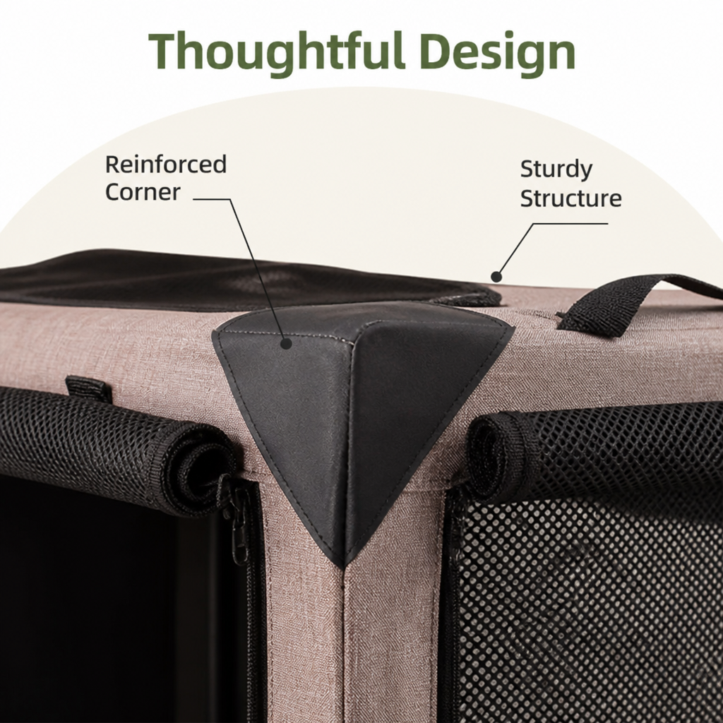 DogBedHouse Lightweight Foldable Breathable Dog Crate