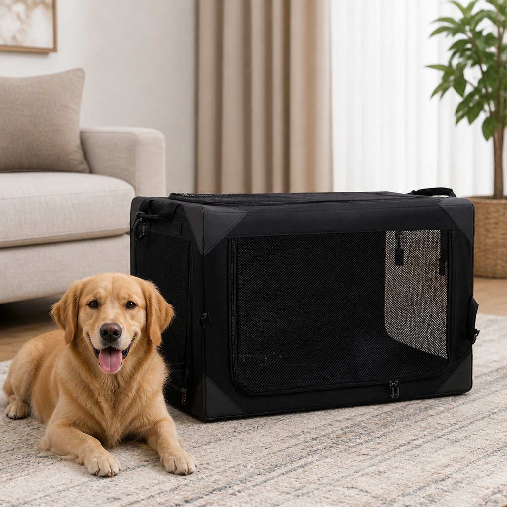 DogBedHouse Lightweight Foldable Breathable Dog Crate