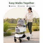 DogBedHouse Lightweight Foldable High-View Pet Stroller (Removable Basket)