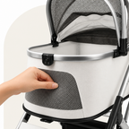 DogBedHouse Lightweight Foldable High-View Pet Stroller (Removable Basket)