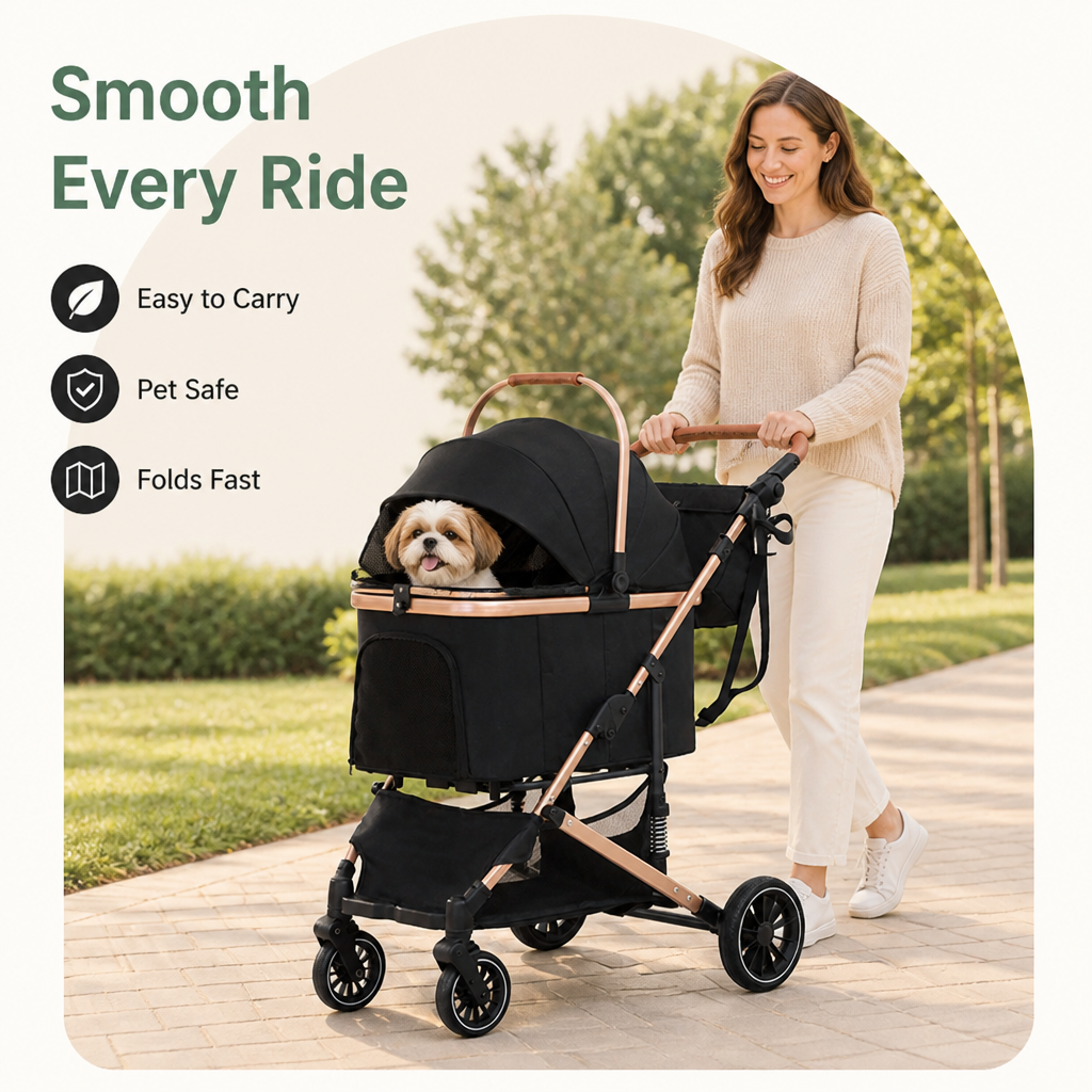 DogBedHouse Lightweight Foldable Pet Stroller