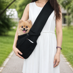 DogBedHouse Lightweight Polyester Crossbody Pet Sling Carrier (Fits Up To 12 Lbs)