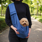 DogBedHouse Lightweight Polyester Crossbody Pet Sling Carrier (Fits Up To 12 Lbs)