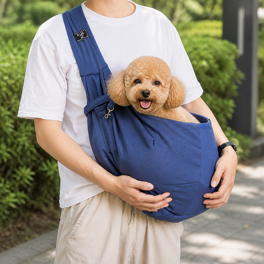DogBedHouse Lightweight Polyester Single-Shoulder Sling Carrier (Phone Pocket)
