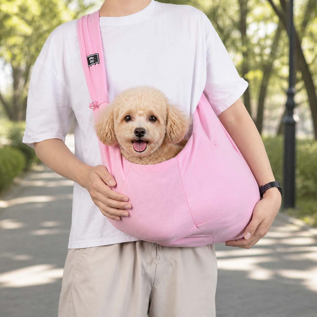 DogBedHouse Lightweight Polyester Single-Shoulder Sling Carrier (Phone Pocket)