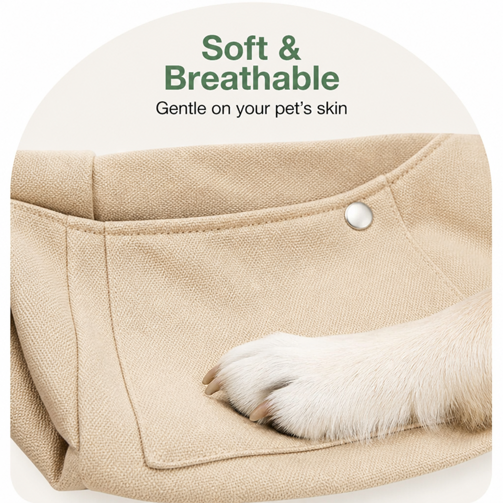 DogBedHouse Lightweight Polyester Single-Shoulder Sling Carrier (Phone Pocket)