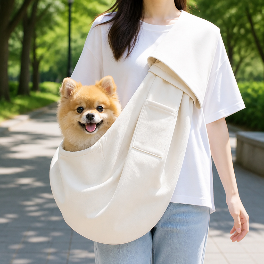 DogBedHouse Lightweight Polyester Single-Shoulder Sling Carrier (Phone Pocket)
