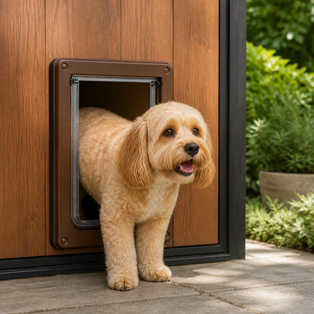 DogBedHouse Lockable & Insulated Dog Door (Easy Install)
