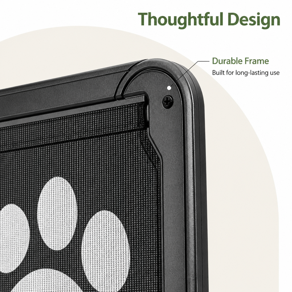 DogBedHouse Lockable Magnetic & Easy Install Pet Door (Windows & Gates)