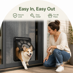 DogBedHouse Lockable Magnetic & Easy Install Pet Door (Windows & Gates)