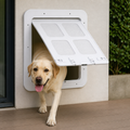 DogBedHouse Lockable Magnetic & Easy Install Pet Door (Windows & Gates)