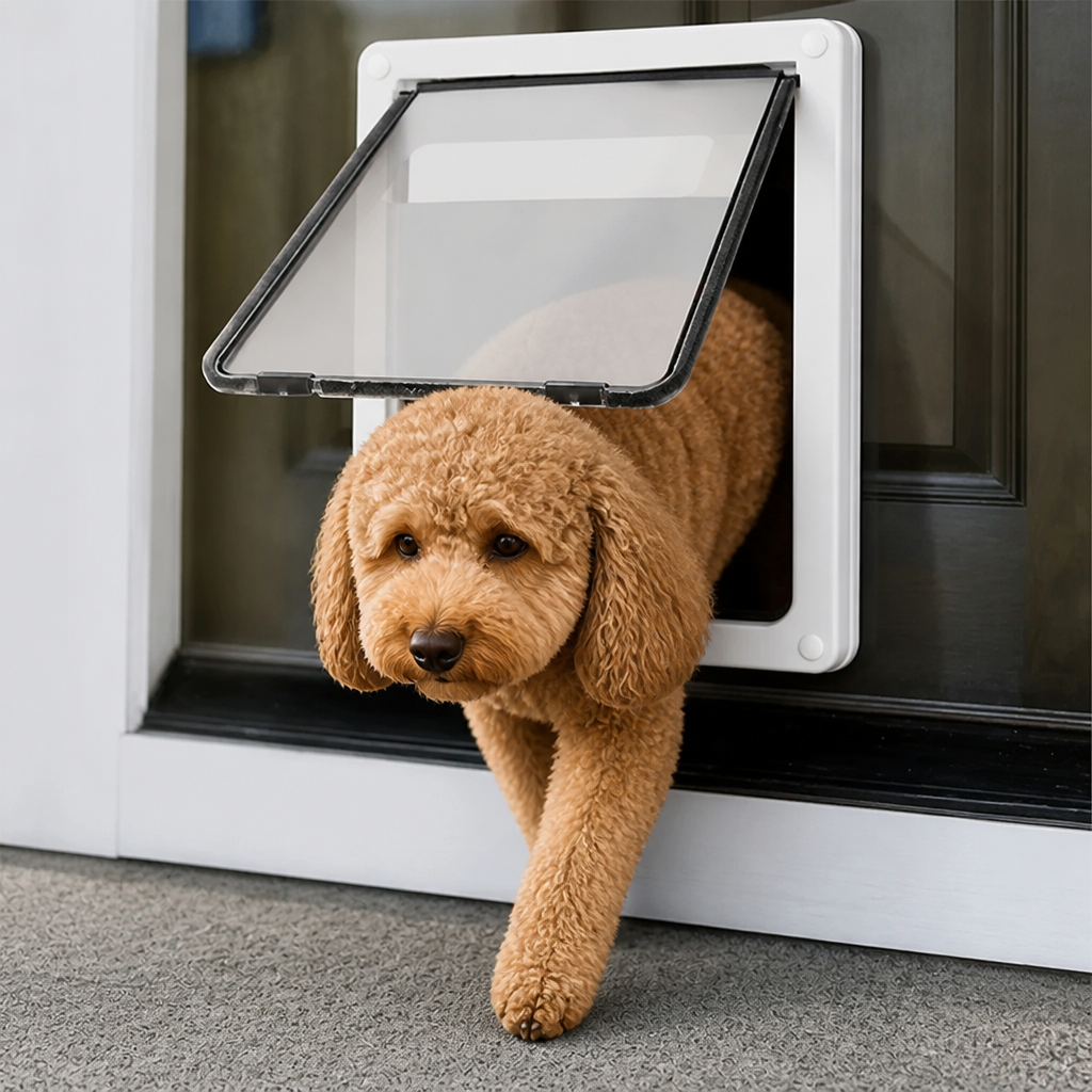 DogBedHouse Lockable Privacy Flap & Insulated Dog Door