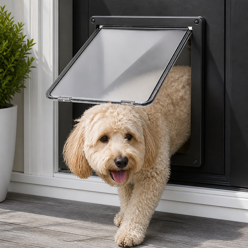DogBedHouse Lockable Privacy Flap & Insulated Dog Door