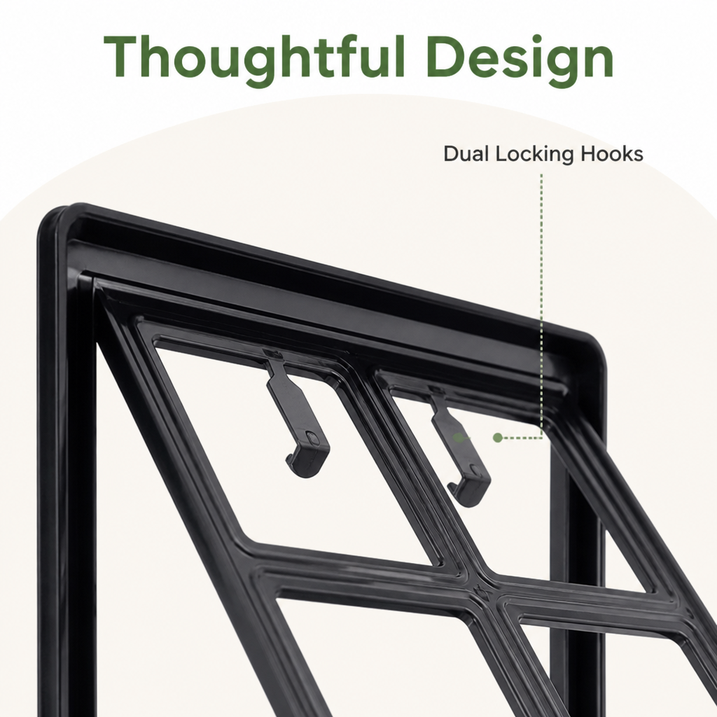 DogBedHouse Lockable Two-Way Roller Pet Screen Door (Fits Most Screens)