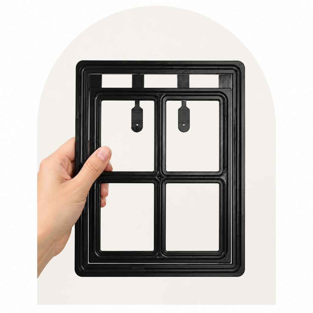DogBedHouse Lockable Two-Way Roller Pet Screen Door (Fits Most Screens)