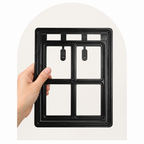 DogBedHouse Lockable Two-Way Roller Pet Screen Door (Fits Most Screens)