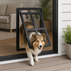 DogBedHouse Lockable Two-Way Roller Pet Screen Door (Fits Most Screens)