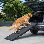 DogBedHouse Long Folding Dog Ramp With Side Rails (Supports 150 lb)