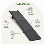 DogBedHouse Long Folding Dog Ramp With Side Rails (Supports 150 lb)