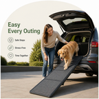 DogBedHouse Long Folding Dog Ramp With Side Rails (Supports 150 lb)