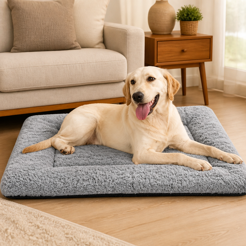DogBedHouse Machine Washable Fleece Cotton Pet Mat