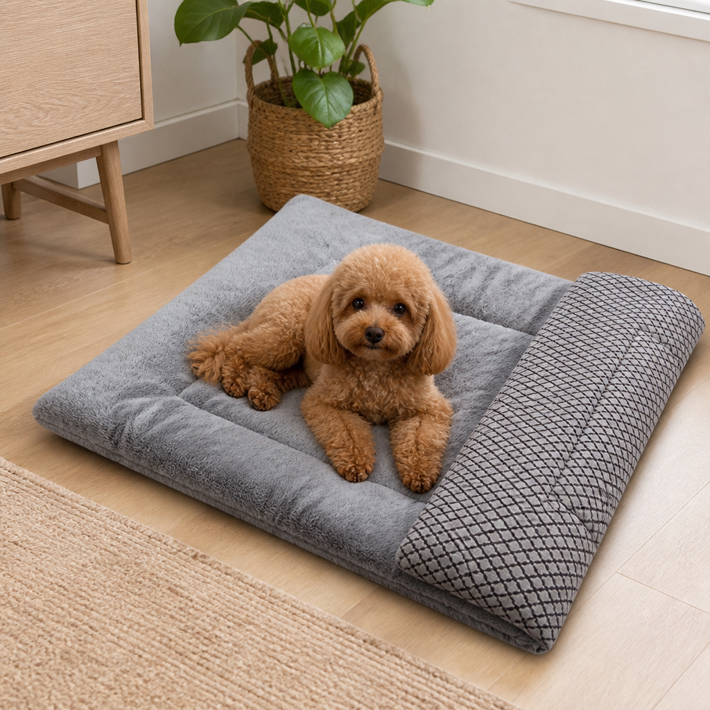 DogBedHouse Machine Washable Fleece Cotton Pet Mat