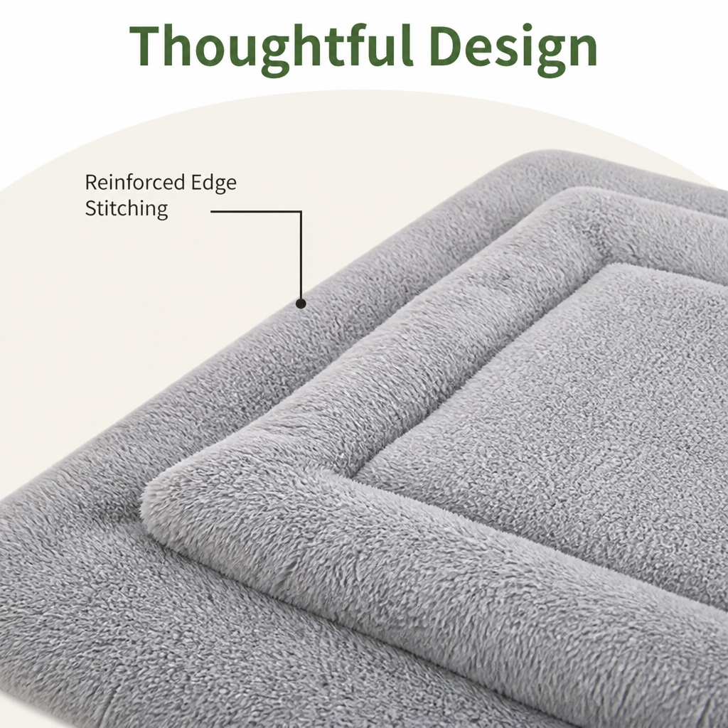 DogBedHouse Machine Washable Fleece Cotton Pet Mat