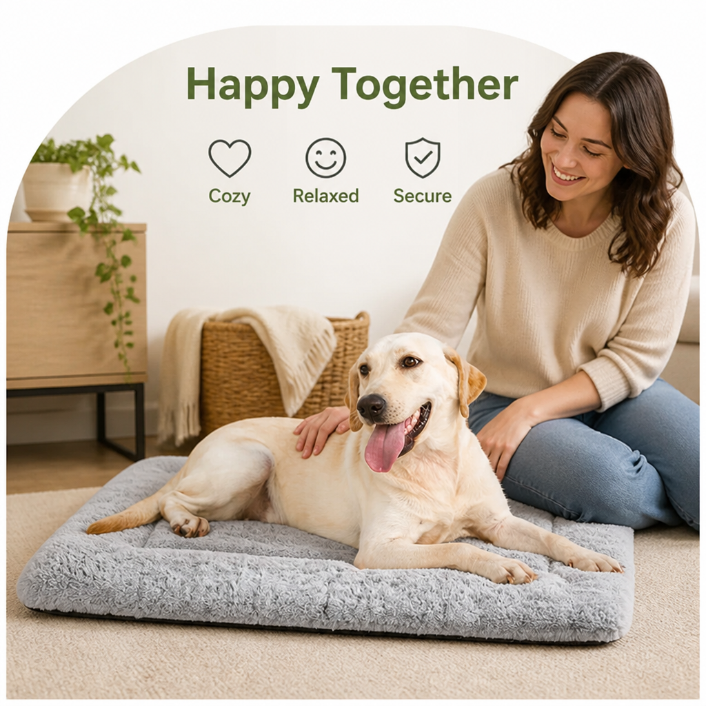 DogBedHouse Machine Washable Fleece Cotton Pet Mat