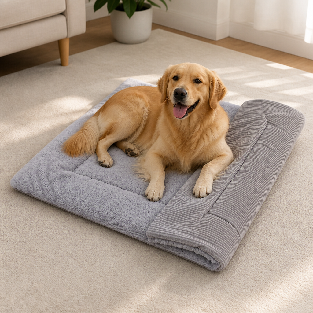 DogBedHouse Machine Washable Fleece Cotton Pet Mat