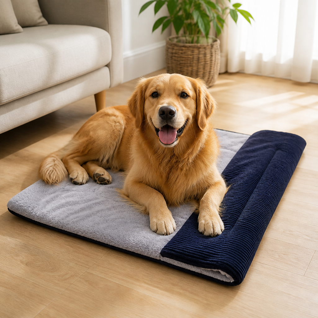 DogBedHouse Machine Washable Fleece Cotton Pet Mat