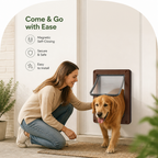 DogBedHouse Magnetic Self-Closing ABS Pet Flap Door (35x29x4cm)