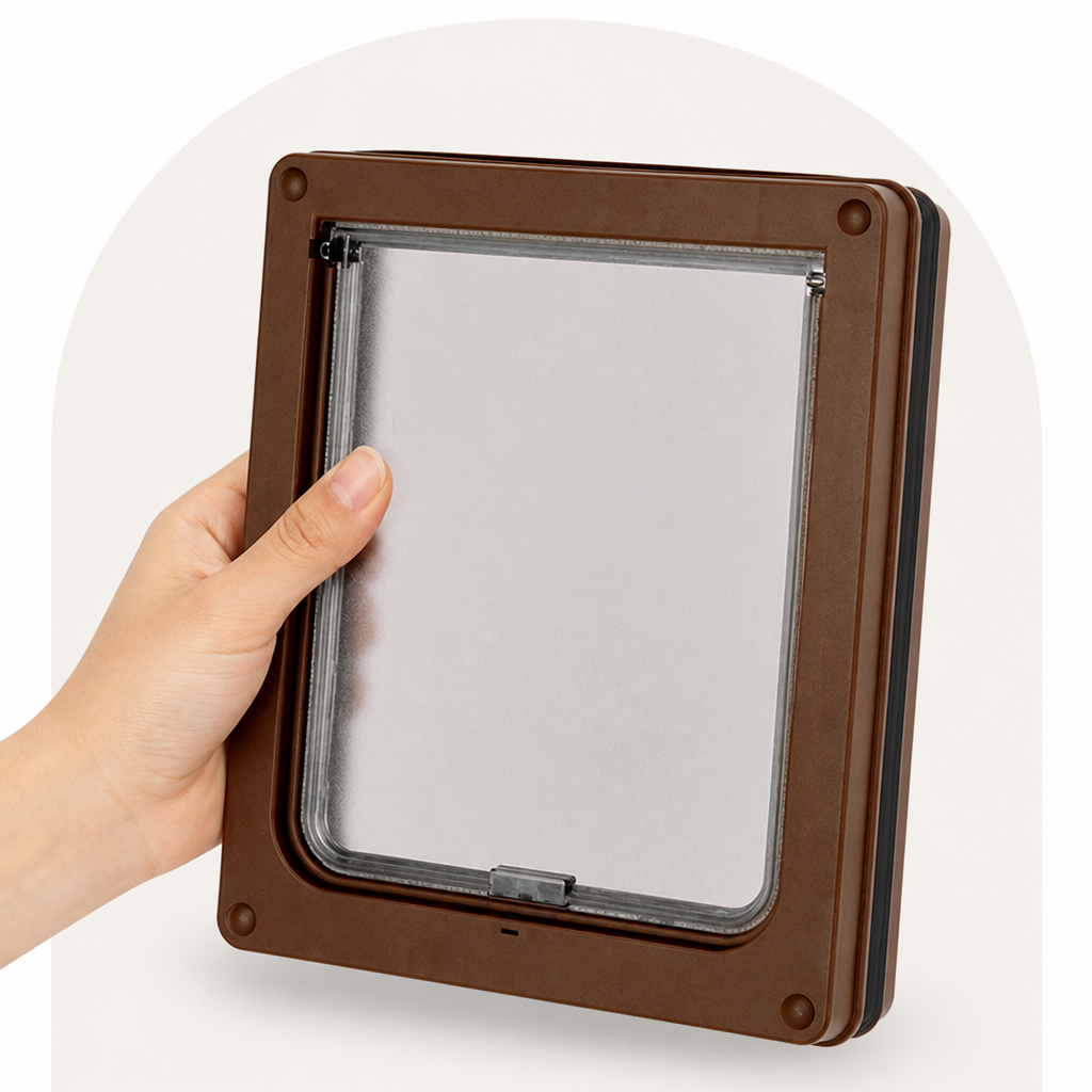 DogBedHouse Magnetic Self-Closing ABS Pet Flap Door (35x29x4cm)