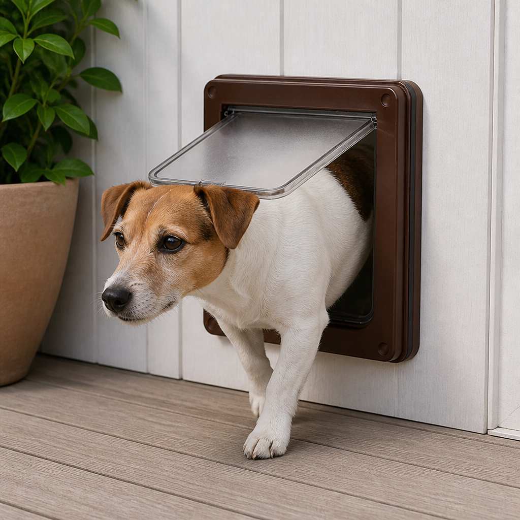 DogBedHouse Magnetic Self-Closing ABS Pet Flap Door (35x29x4cm)